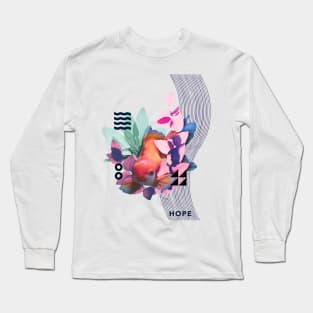 Surreal Floral Fish Modern Art with a Hidden Message Long Sleeve T-Shirt